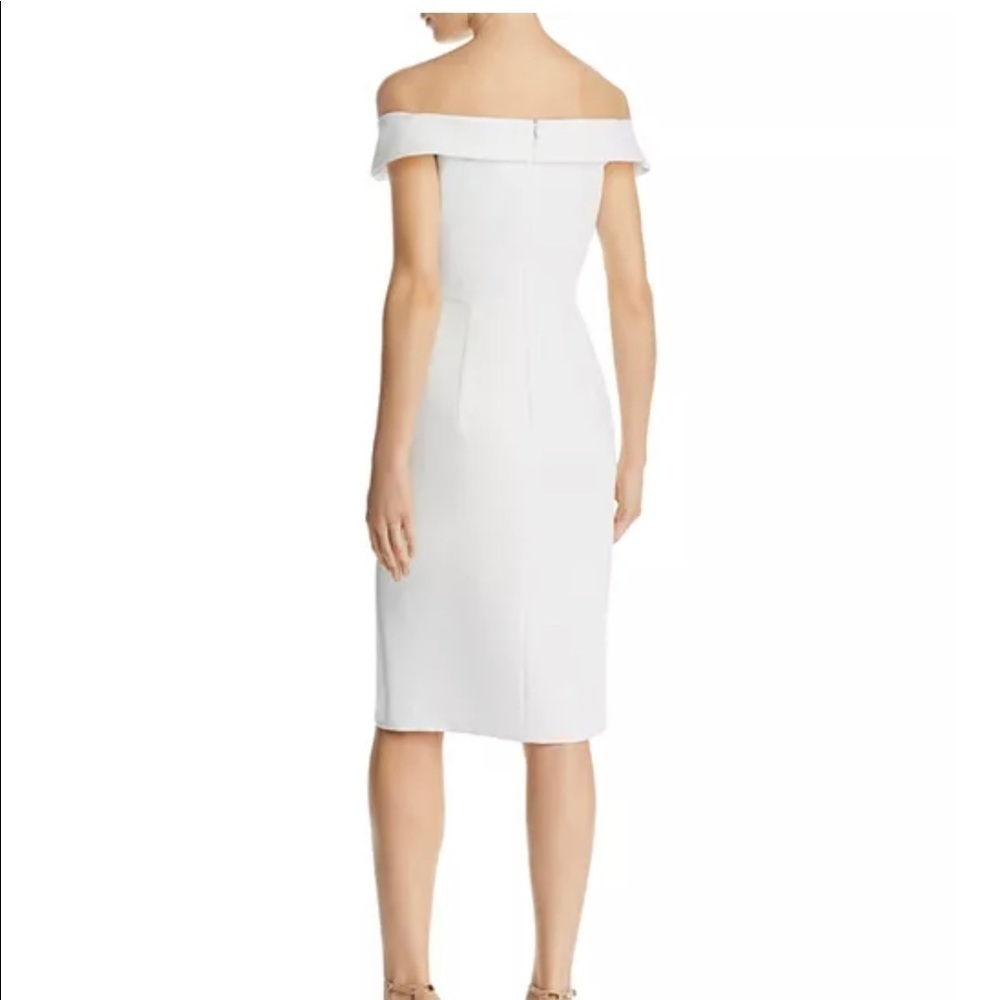 Black Halo Hepfburn Off-Shoulder Sheath Dress - Picture 2 of 10